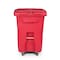 Toter 96 Gal. Red Hazardous Waste Caster Trash Can with Wheels and Lid Lock RMC96 - alternate 6